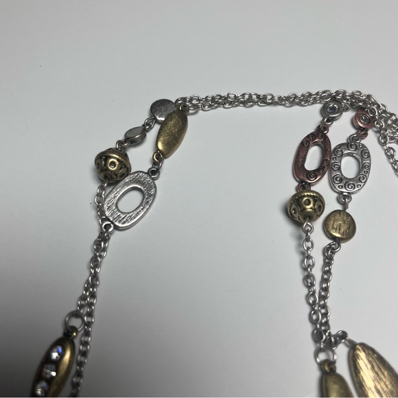 Long length 2-strands gold & colored jewels/18” - Picture 5 of 12